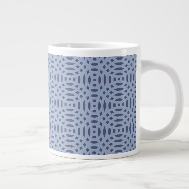 circular shapes seamless pattern large coffee mug (Right)