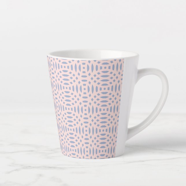 circular shapes seamless pattern latte mug (Right)