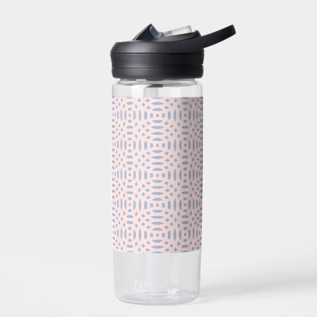 circular shapes seamless pattern water bottle (Left)