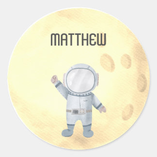 Circular space themed multipurpose stickers