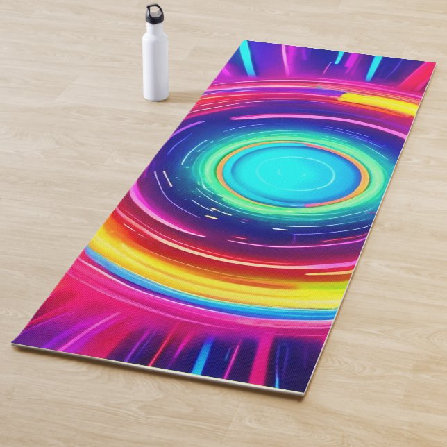 Circular Spectrum: A Vibrant Exploration of Colour Yoga Mat (In Situ)