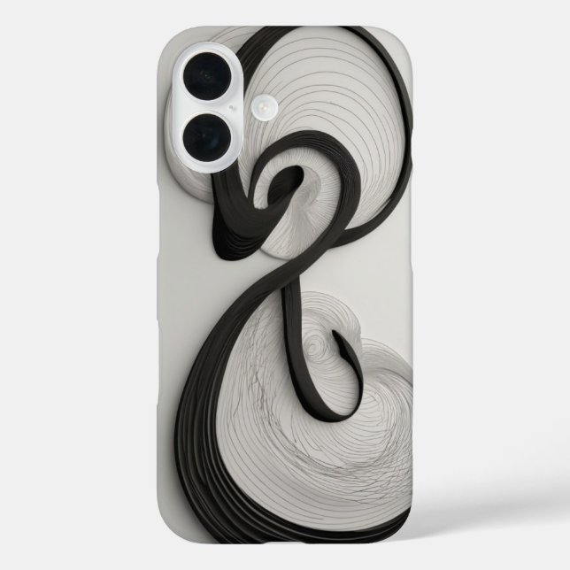 Circular Spiral Line Art Case-Mate iPhone Case (Back)