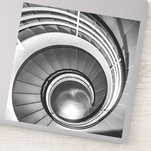 Circular Stairway BW (Detail)