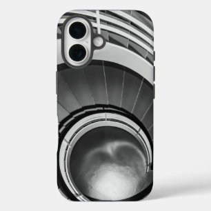 Circular Stairway BW iPhone 16 Case