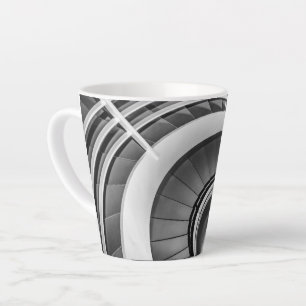 Circular Stairway BW Latte Mug
