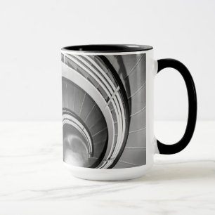 Circular Stairway BW Mug
