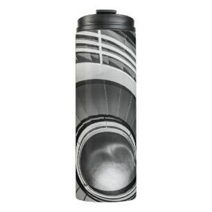 Circular Stairway BW Thermal Tumbler