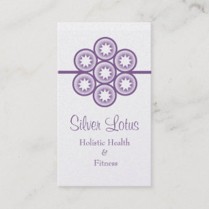Circular Starburst Business Card, Eggplant Card