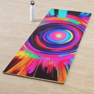 Circular Symphony of Colours Yoga Mat