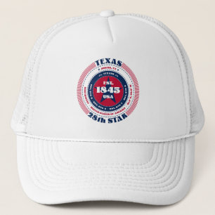 Circular Texas State Patriotic Trucker Hat