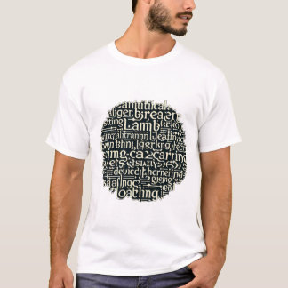 Circular Text Collage T-Shirt