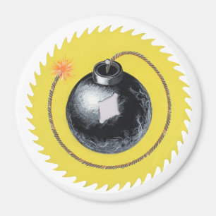 Circular Time Bomb Magnet