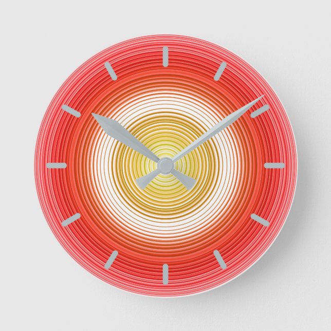 Circular Tomato Colors Round Clock (Front)