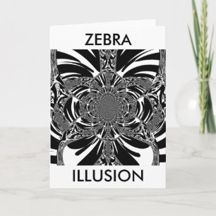 Circular Zebra Kaleidoscope Art Print Card