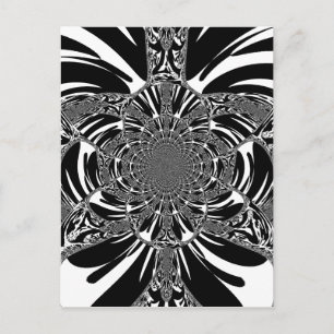 Circular Zebra Kaleidoscope Art Print Postcard