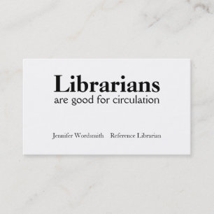 Circulation Pun Librarian Business Cards Customise