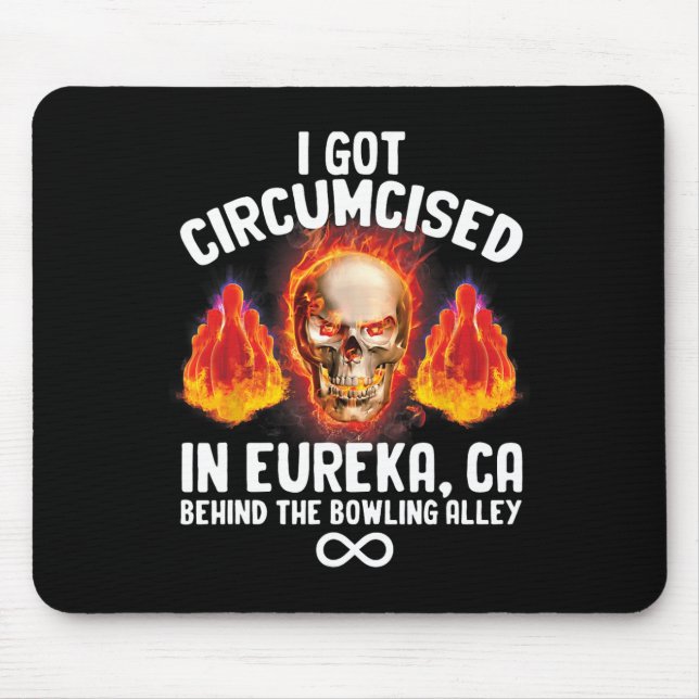 Circumcised Bowling Oddly Specific Humour Weird Fu Mouse Pad (Front)