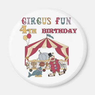 Circus 4th Birthday Tshirts and Gifts Magnet