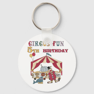 Circus 5th Birthday tshirts and Gifts Key Ring
