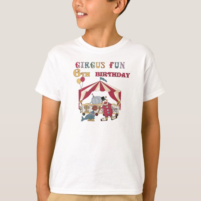 Circus 6th Birthday T-Shirt (Front)