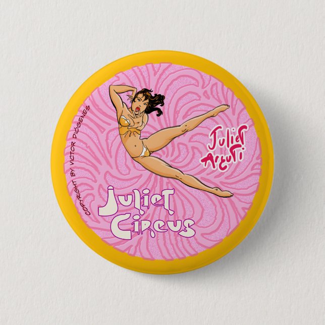 Circus Aerialist 6 Cm Round Badge (Front)