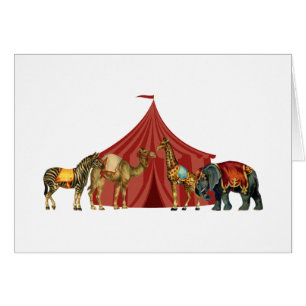 Circus Animals And Tent Note