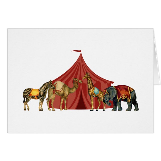 Circus Animals And Tent Note (Front Horizontal)