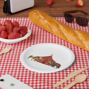 Circus Animals And Tent Paper Plate