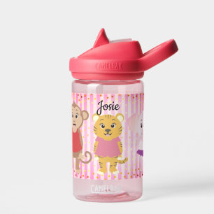 Circus Baby Animals Add Name Toddlers Sip Water Bottle