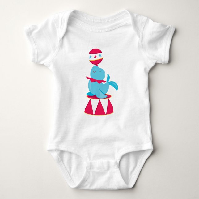 Circus Baby Seal Baby Bodysuit (Front)