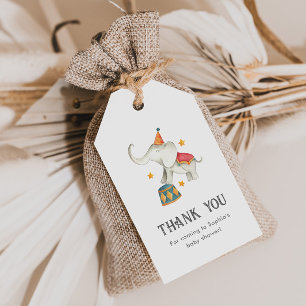 Circus Baby Shower Favour Tags