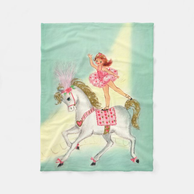 Circus Ballerina Acrobat Girl Horse Blanket (Front)
