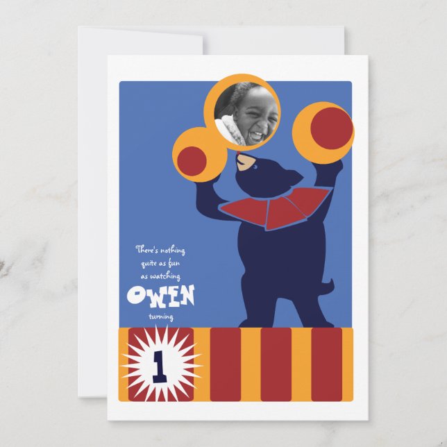 Circus Bear Invite (Front)