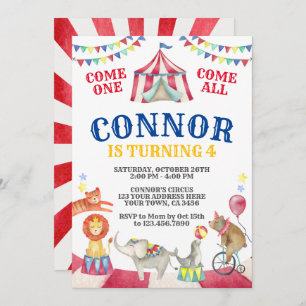 Circus Birthday Invitation