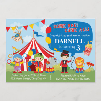 Circus Birthday Invitation