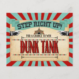 Circus Birthday Party Game Sign Dunk Tank