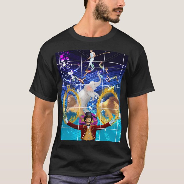 Circus Blue background  T-Shirt (Front)