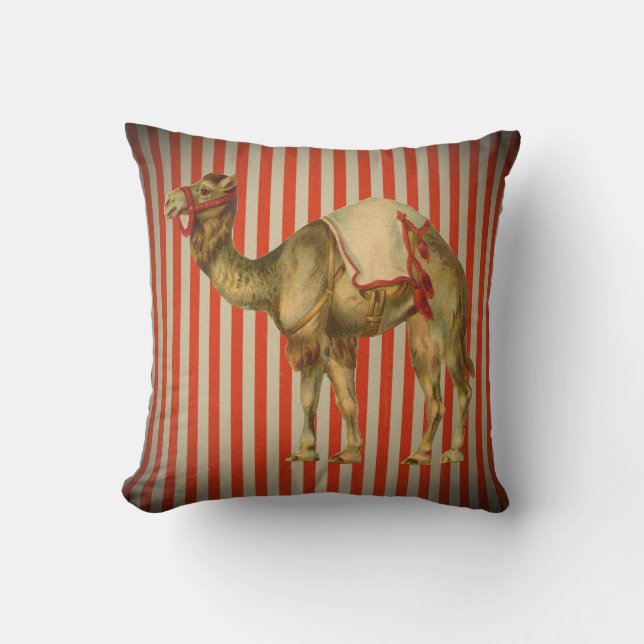 CIRCUS CAMEL VINTAGE PILLOW (Front)