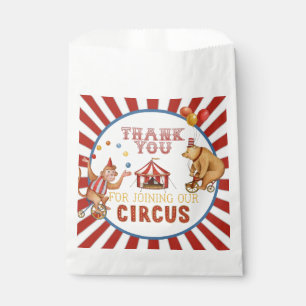circus carnival animals birthday or baby shower favour bag