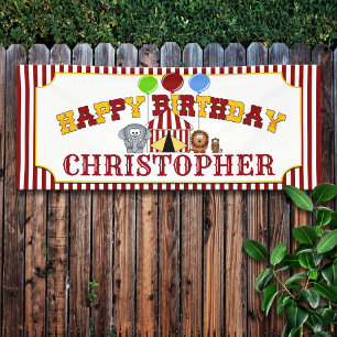 Circus Carnival Birthday Banner