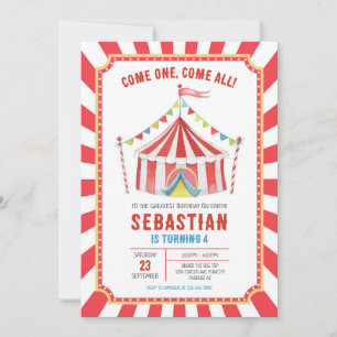 Circus Carnival Birthday Invitation