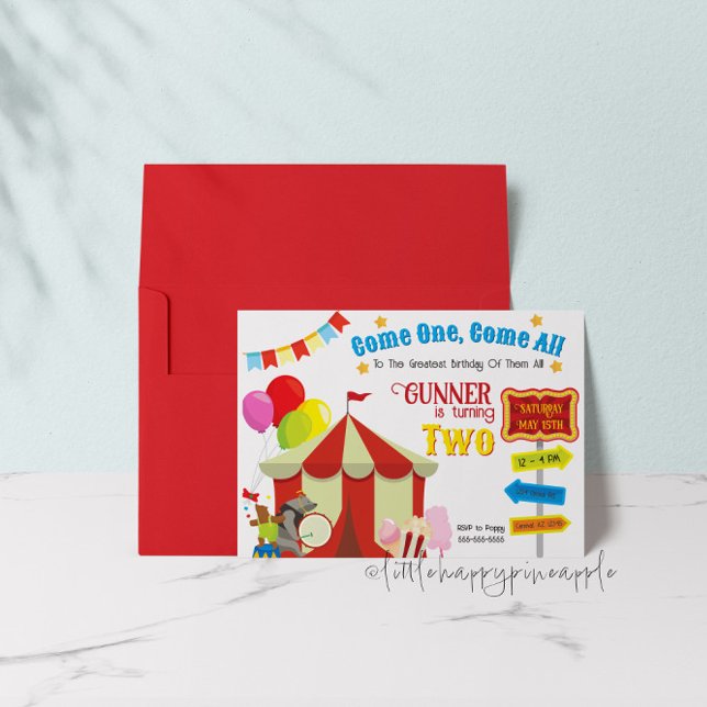 Circus Carnival Birthday Invitation (Creator Uploaded)
