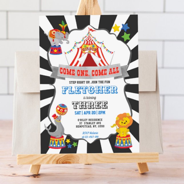 Circus Carnival Birthday Invitation (Creator Uploaded)