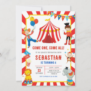 Circus Carnival Birthday Invitation