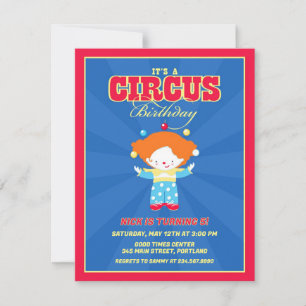 Circus Carnival Birthday Party Invitation