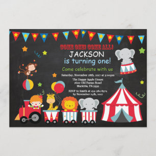 Circus Carnival Birthday Party Invitation