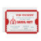 Circus Carnival Birthday Party Ticket Invitation