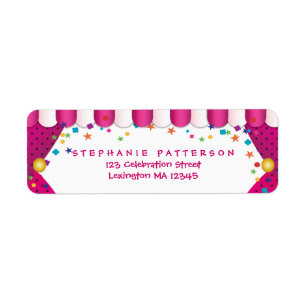Circus Carnival Birthday Return Address Labels