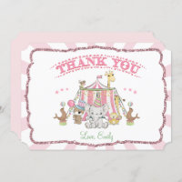 Circus Carnival Birthday Thank You Card