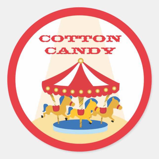 Circus Carnival Carousel Sticker (Front)